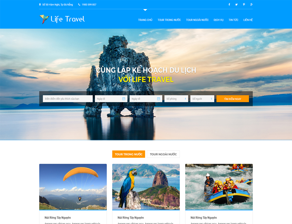 Thiết Kê Web Du Lịch